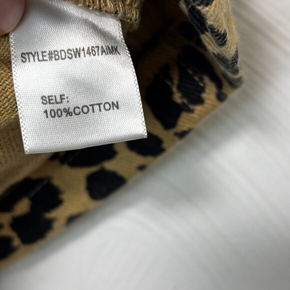 Altar'd State Animal Print Mini Skirt Full Zip Short Brown Leopard Womens XS - Picture 3 of 5